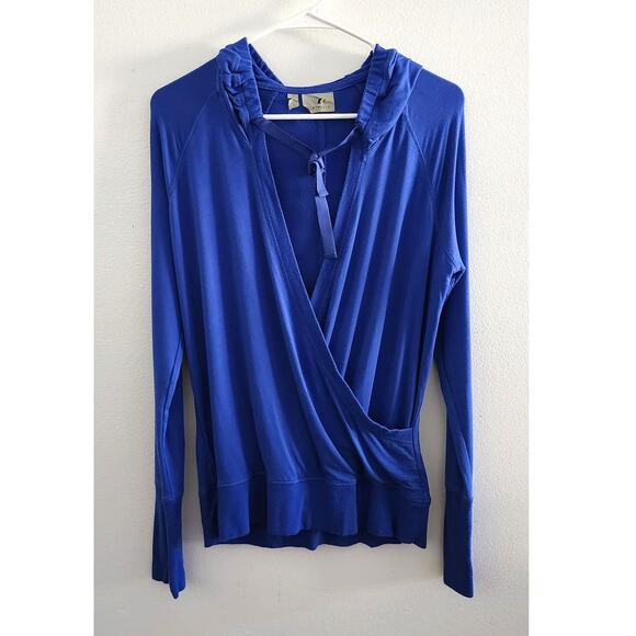 Athleta Inner Twist Hoodie w Thumbholes Capri Blue Small - Picture 2 of 10
